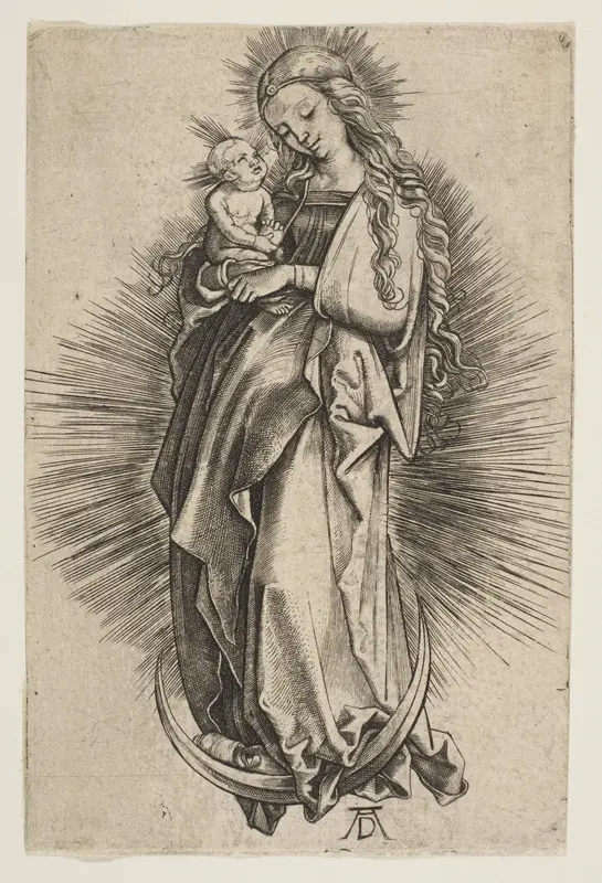 The Virgin on the Crescent (copy) Wall Art by Albrecht Dürer - High-Resolution Digital Print