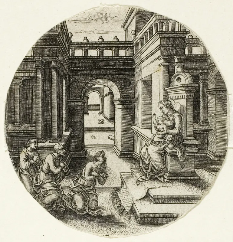 The Virgin Seated on an Altar