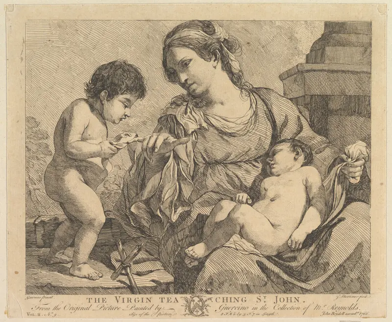 The Virgin Teaching St. John Wall Art by John Hamilton Mortimer - High-Resolution Digital Print