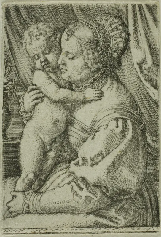 The Virgin with Child and Vase Wall Art by Barthel Beham - High-Resolution Digital Print