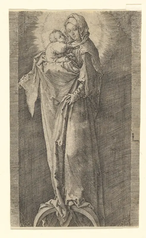The Virgin with Child in the Niche Wall Art by Lucas van Leyden - High-Resolution Digital Print