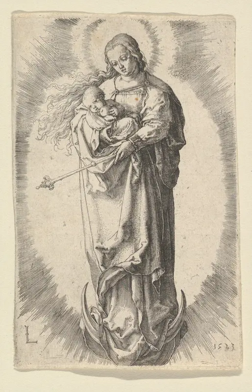 The Virgin with Child on the Crescent Wall Art by Lucas van Leyden - High-Resolution Digital Print
