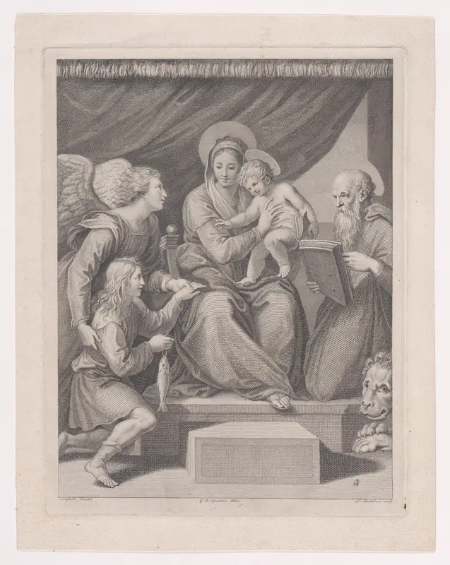 The Virgin with the Fish Wall Art by Francesco Bartolozzi - High-Resolution Digital Print