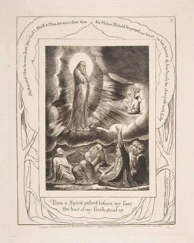 The Vision of Eliphaz Wall Art by William Blake - High-Resolution Digital Print
