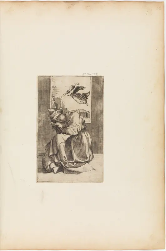 The Vision of St. Helena Wall Art by Marcantonio Raimondi - High-Resolution Digital Print