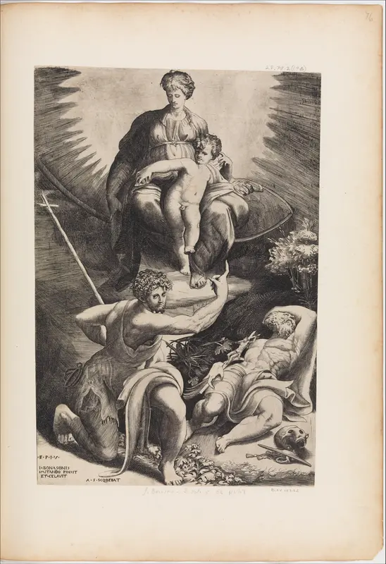 The Vision of St. Jerome Wall Art by Giulio Bonasone - High-Resolution Digital Print
