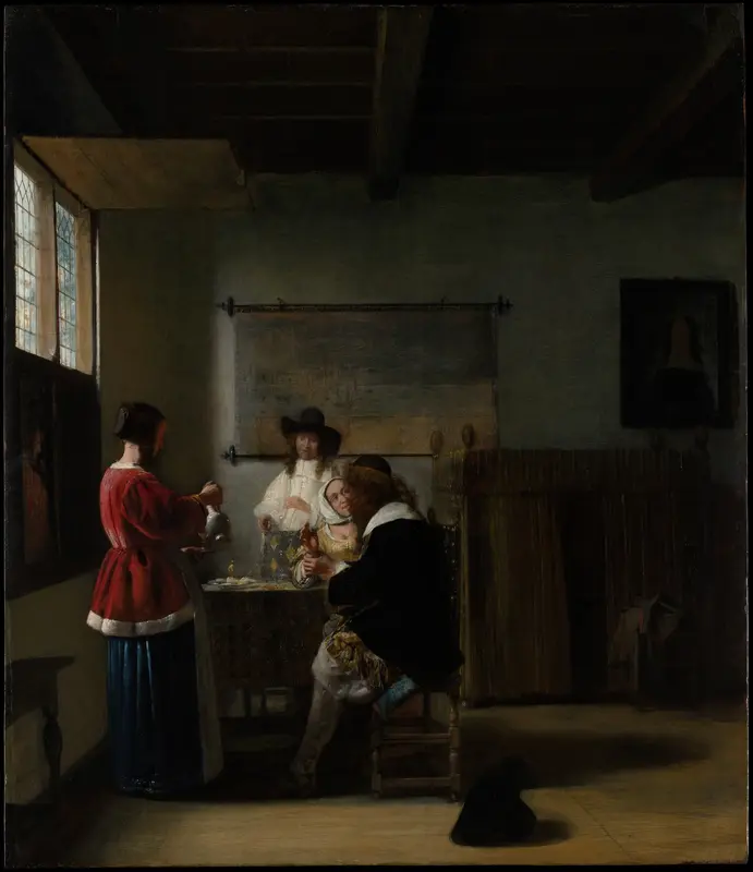 The Visit Wall Art by Pieter de Hooch - High-Resolution Digital Print