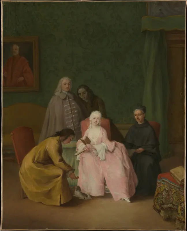 The Visit Wall Art by Pietro Longhi (Pietro Falca) - High-Resolution Digital Print