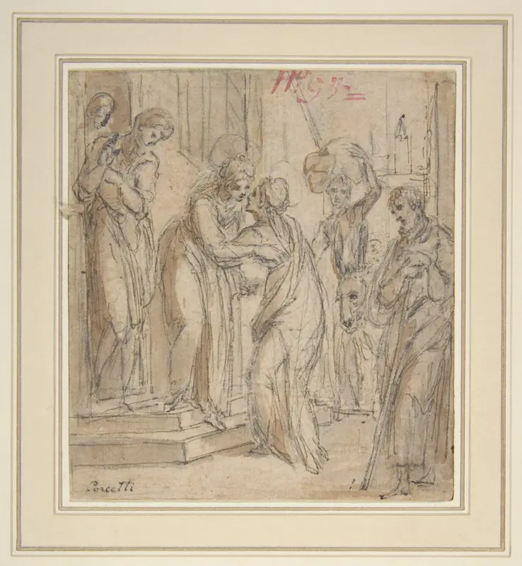 The Visitation Wall Art by Bernardino Poccetti - High-Resolution Digital Print