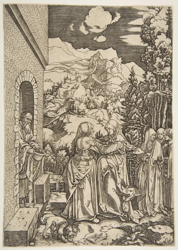 The Visitation, from "The Life of the Virgin" (copy) Wall Art by Albrecht Dürer - High-Resolution Digital Print