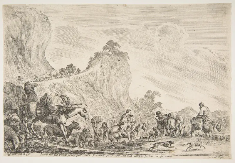 The Voyage of Jacob in Egypt Wall Art by Stefano della Bella - High-Resolution Digital Print
