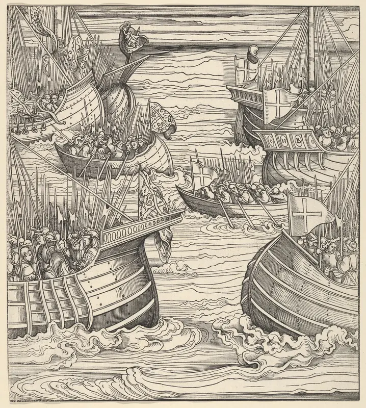 The Voyage of the White King Against the Turks, from "Der Weisskunig" Wall Art by Hans Burgkmair - High-Resolution Digital Print
