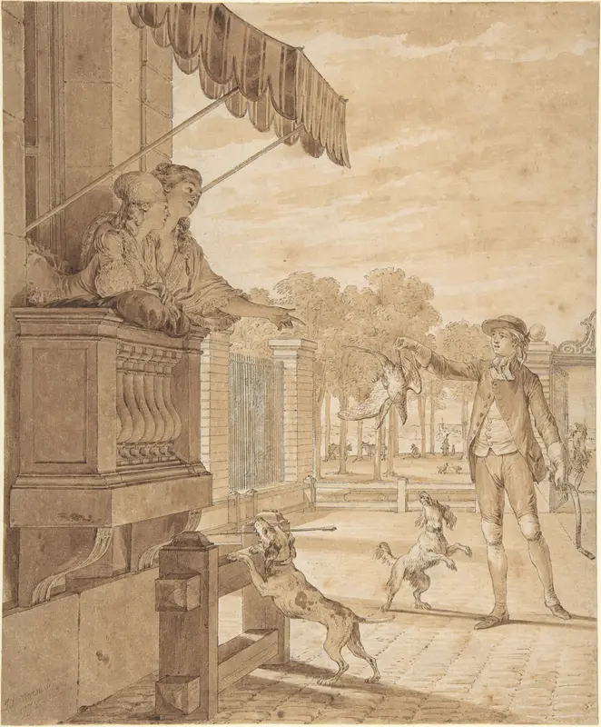 The Wager Won Wall Art by Jean Michel Moreau le Jeune - High-Resolution Digital Print