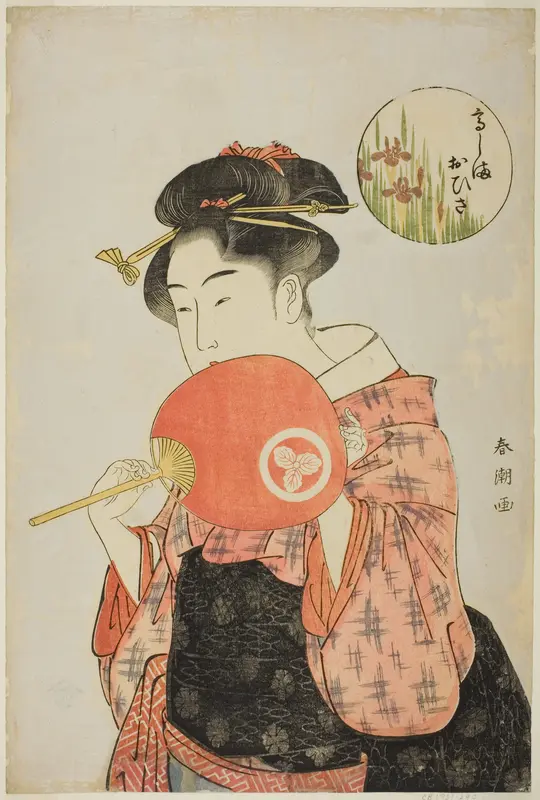 The Waitress Ohisa of the Takashimaya Wall Art by Katsukawa Shunchô - High-Resolution Digital Print