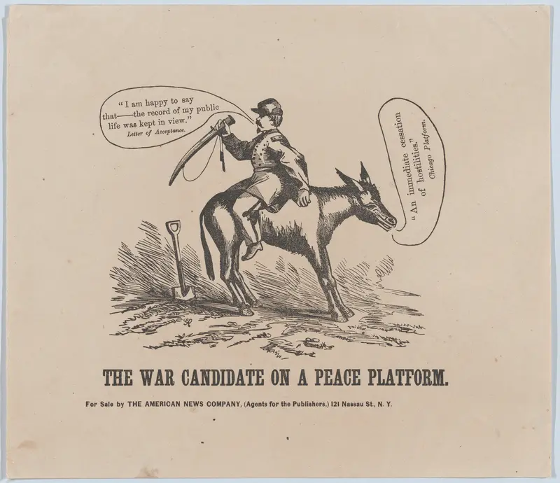 The War Candidate on a Peace Platform Wall Art by Anonymous, American, 19th century - High-Resolution Digital Print