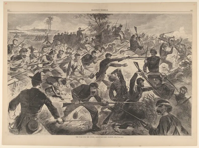The War for the Union, 1862 – A Bayonet Charge (from "Harper's Weekly," Vol. VII) Wall Art by Winslow Homer - High-Resolution Digital Print
