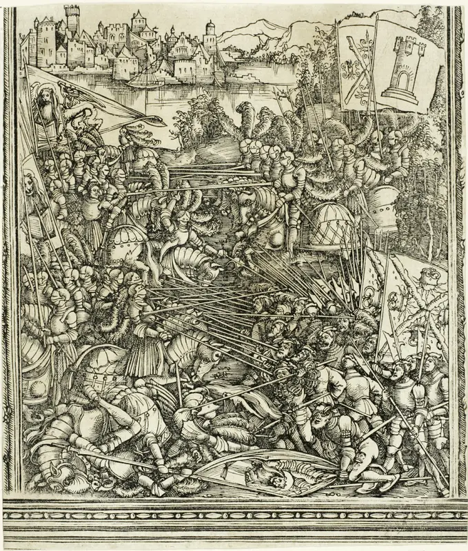 The War with Venice, from The Triumphal Arch of Maximilian I Wall Art by School of Albrecht Dürer - High-Resolution Digital Print