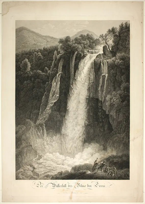 The Waterfall of Velino Near Terni, Rome