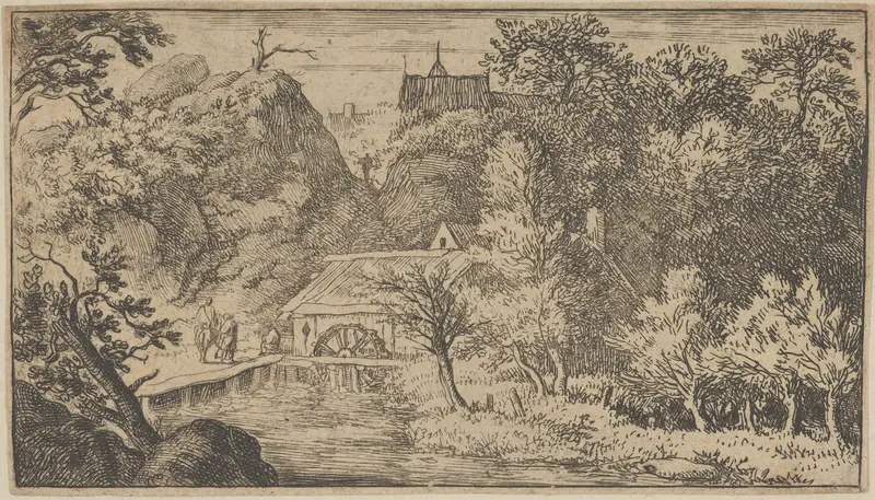 The Watermill at the Foot of the Mountain Wall Art by Allart van Everdingen - High-Resolution Digital Print