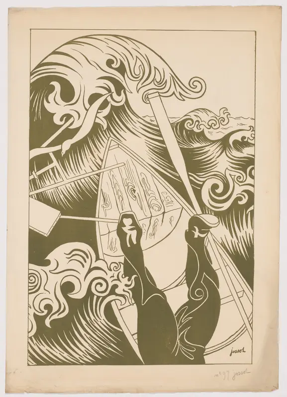 The Wave (La vague) Wall Art by Henri Gustave Jossot - High-Resolution Digital Print