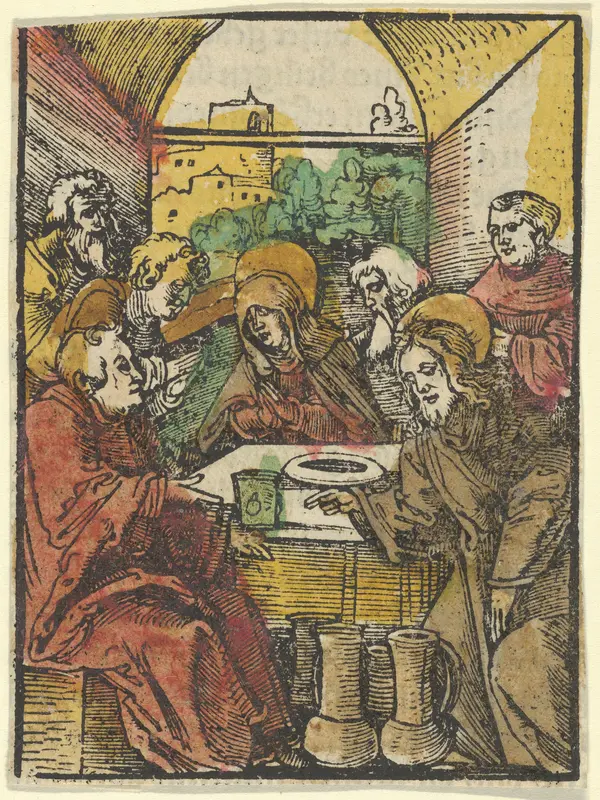 The Wedding at Cana, from Das Plenarium Wall Art by Hans Schäufelein - High-Resolution Digital Print