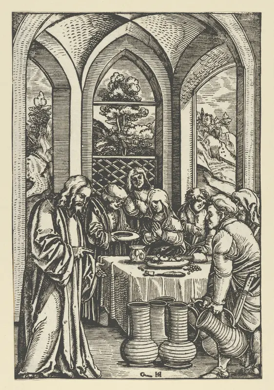 The Wedding at Cana, from "The Life of Christ" Wall Art by Hans Schäufelein - High-Resolution Digital Print
