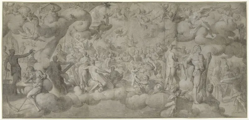 The Wedding of Cupid and Psyche Wall Art by Bartholomeus Spranger - High-Resolution Digital Print