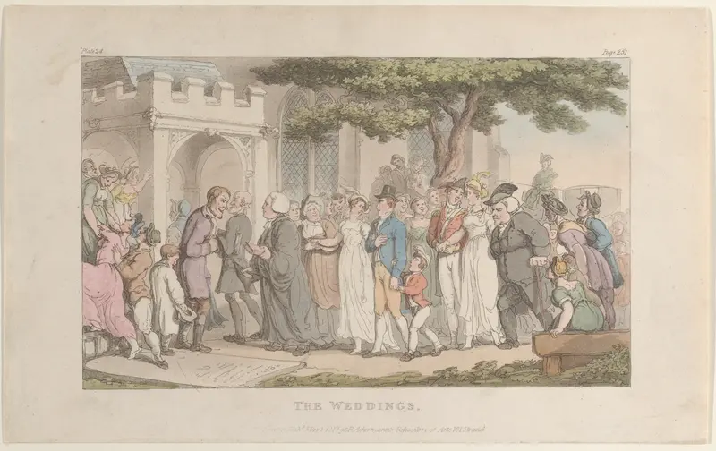 The Weddings Wall Art by Thomas Rowlandson - High-Resolution Digital Print