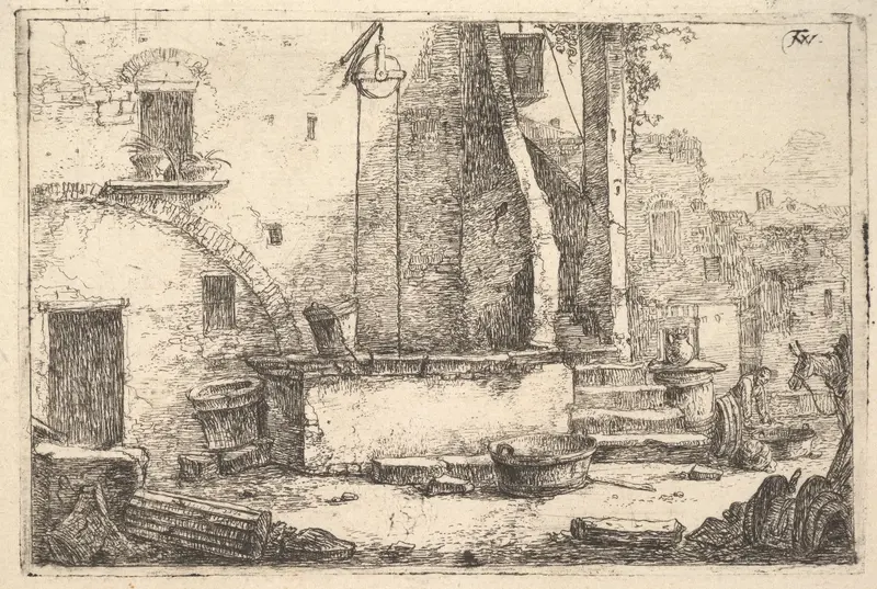 The Well, from the series Landscape Scenes Wall Art by Thomas Wijck - High-Resolution Digital Print