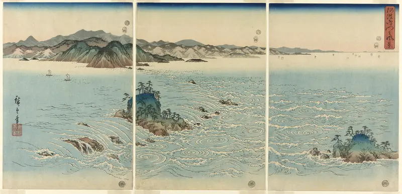 The Whirlpools in Naruto Strait, Awa Province (Awa Naruto no fukei)