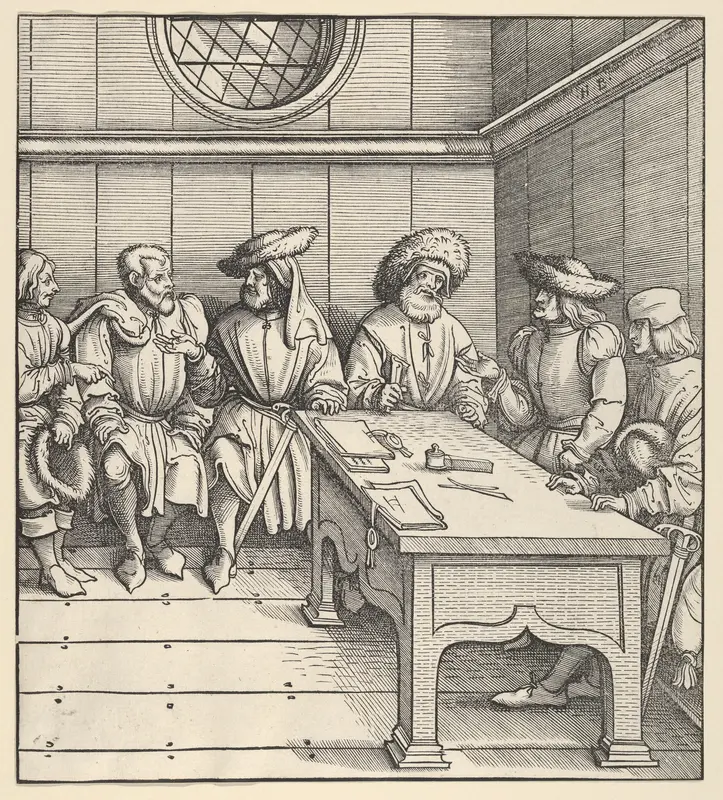 The White King's Council with the Captors, from "Der Weisskunig" Wall Art by Hans Burgkmair - High-Resolution Digital Print