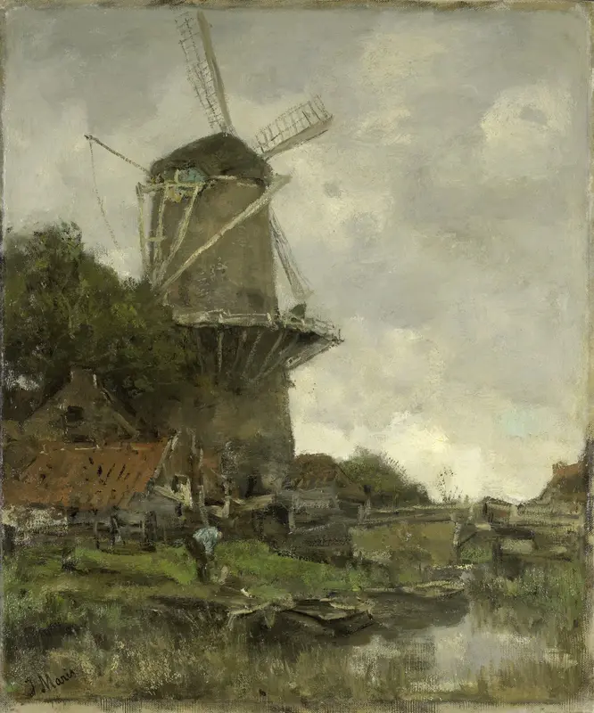 The Windmill Wall Art by Jacob Maris - High-Resolution Digital Print