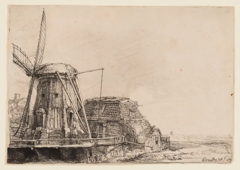 The Windmill Wall Art by Rembrandt van Rijn - High-Resolution Digital Print