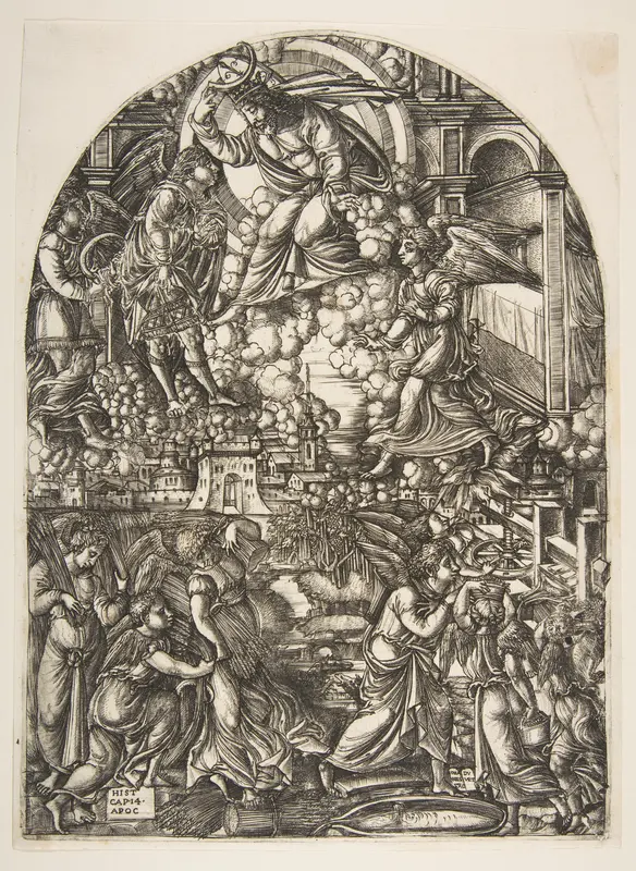 The Winepress of the Wrath of God, from the Apocalypse Wall Art by Jean Duvet - High-Resolution Digital Print