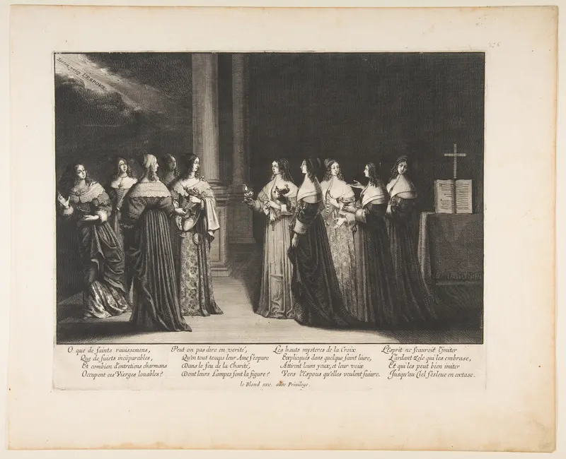 The Wise Virgins Refuse Oil to the Foolish Virgins Wall Art by Abraham Bosse - High-Resolution Digital Print