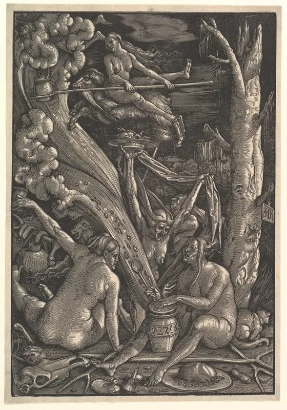 The Witches Wall Art by Hans Baldung (called Hans Baldung Grien) - High-Resolution Digital Print