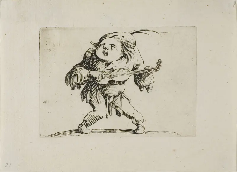 The Wobbly Man Playing the Guitar, from Varie Figure Gobbi