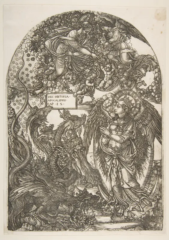 The Woman Clothed with the Sun, from the Apocalypse Wall Art by Jean Duvet - High-Resolution Digital Print