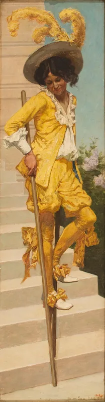 The Woman with Stilts Wall Art by Jan van Beers - High-Resolution Digital Print
