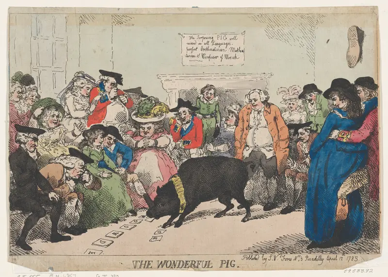 The Wonderful Pig Wall Art by Thomas Rowlandson - High-Resolution Digital Print