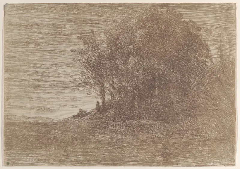 The Woods of the Hermit (Le Bois de l'ermite) Wall Art by Camille Corot - High-Resolution Digital Print