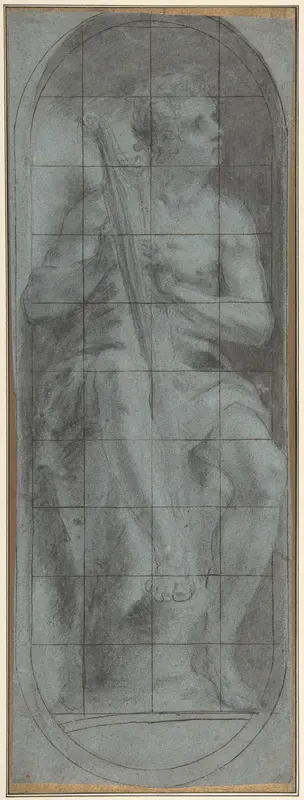 The Young David Playing the Harp Wall Art by Michelangelo Anselmi - High-Resolution Digital Print