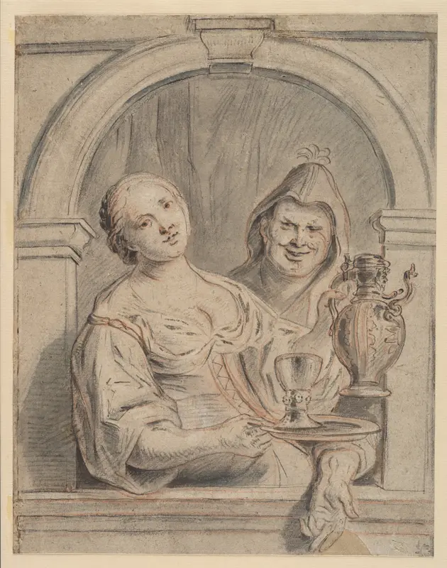 The Young Woman and the Jester Wall Art by Jacob Jordaens - High-Resolution Digital Print