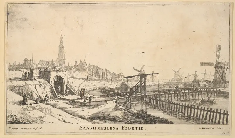 The Zaagmolen Gate Wall Art by Reinier Nooms, called Zeeman - High-Resolution Digital Print