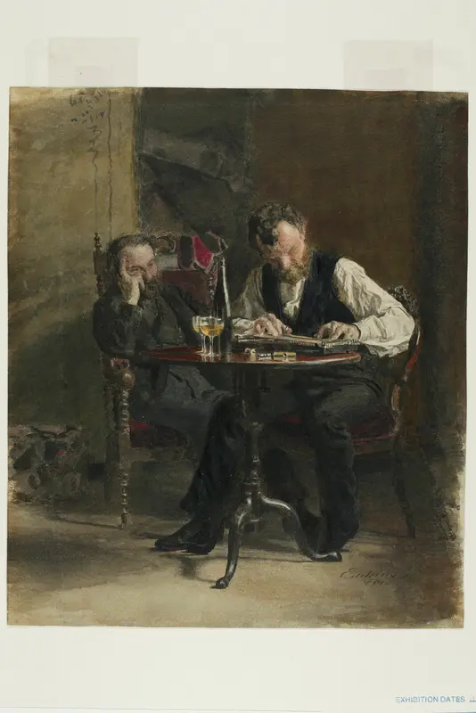 The Zither Player Wall Art by Thomas Eakins - High-Resolution Digital Print