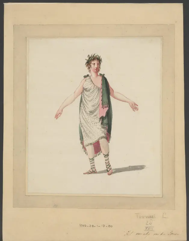 Theaterkostuum van een nymf Wall Art by anonymous - High-Resolution Digital Print