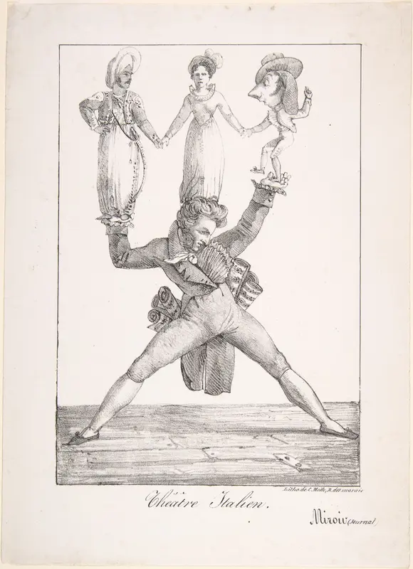 Théâtre Italien, from "Le Miroir"