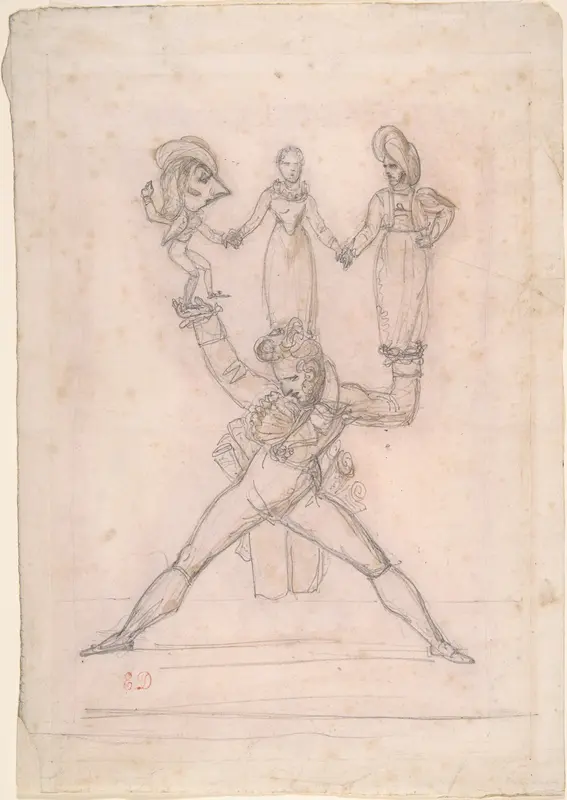 Théâtre Italien (Gioacchino Rossini, 1792–1868) Wall Art by Eugène Delacroix - High-Resolution Digital Print