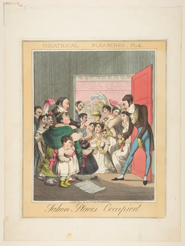 Theatrical Pleasures, Plate 4: Taken Places Occupied Wall Art by Theodore Lane - High-Resolution Digital Print