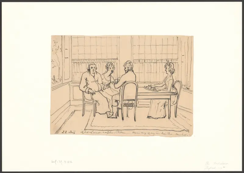 Thee drinken met Jurriaan Andriessen Wall Art by Christiaan Andriessen - High-Resolution Digital Print